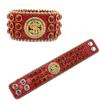 Popular European and American Luxury Rhinestone Bracelets Design Diamond-encrusted PU Leather Bracelets