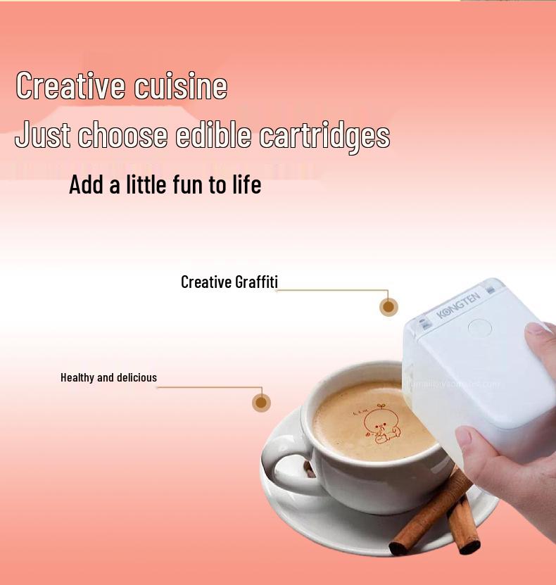 MBrush Lebensmittelechter Drahtloser Tintenstrahl-Minidrucker für Brot, Kuchen & Kekse