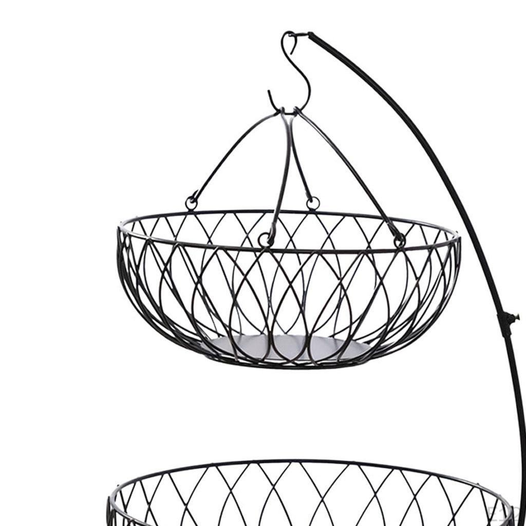 Creative 2-Tier Fruit Basket Bowl Storage Shelf Display Standing Multipurpose for