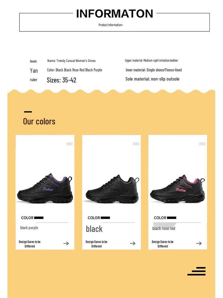 Women's Non-slip Waterproof Walking Shoes - Soft Sole, Leather Surface, Ideal for Spring & Autumn, Perfect for Middle-aged & Elderly.