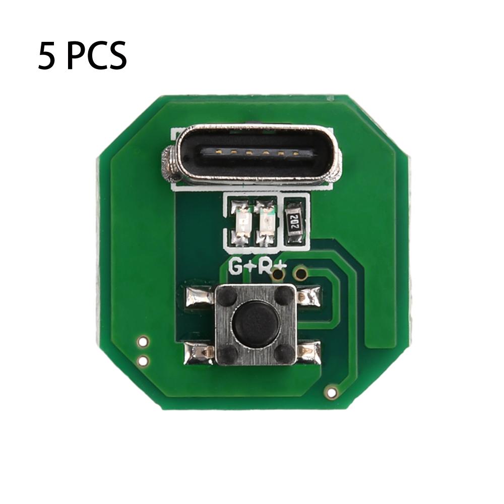 

5 PCS TypeC Charging Port Flashlight Driver Board Strong Light Integrated Circuit Board. Flashlight зелений