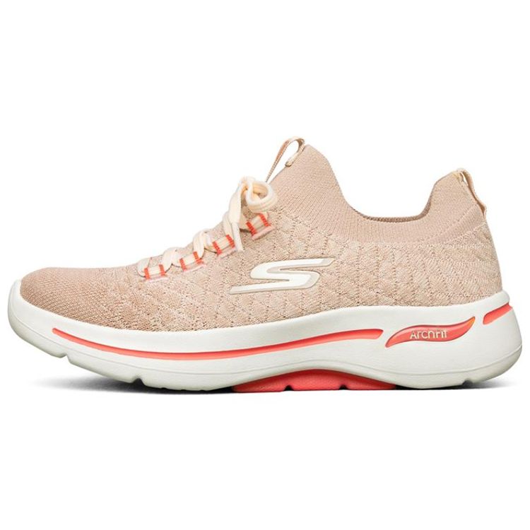 Skechers Go Walk Arch Fit Mesh Synthetic Leather Sport Comfort Low Top Casual Shoes Women sneakers 124407-TPCL 35.5
