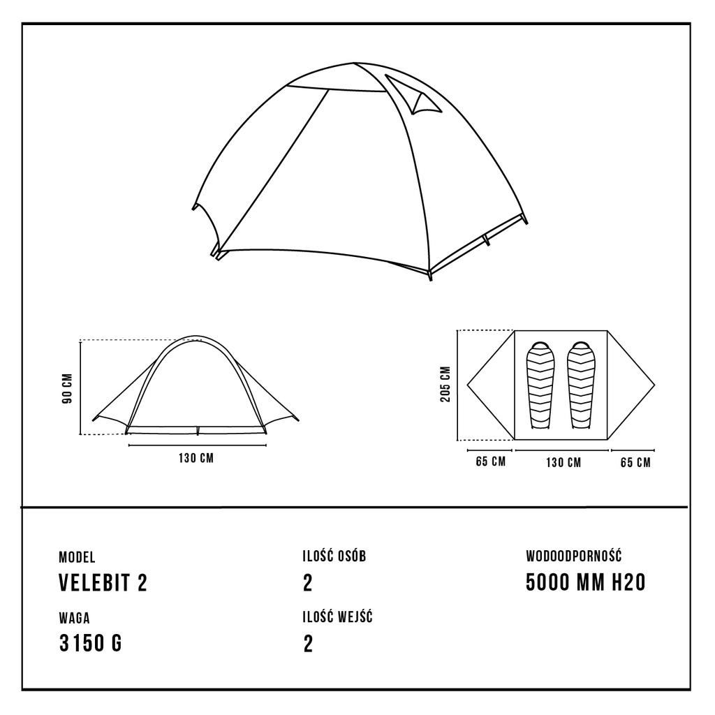 Alpinus Velebit 2 Tent Green Ro18555