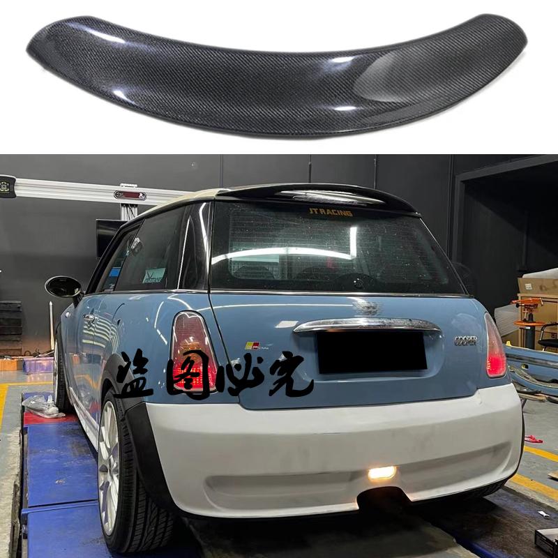 For Mini R50 R51 R53 Cooper S 2001-2006 High Quality Carbon Fiber Rear Roof Spoiler Wing Trunk Bright Black Rear Spoiler