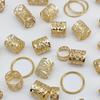 80Pcs Dreadlock Hair Accessories Open Design Easy To Wear Braided Hair Beads Rings
