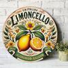 D Flat D Flat Round Metal Sign Italian Limoncello Logo Suitable for Living Room Bedroom Cafe Bar Garage Home Decor Ou