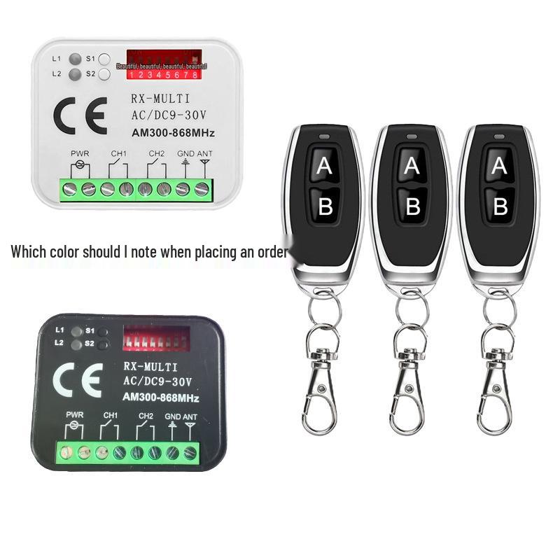 Dual-Channel Multi-Frequency Remote Switch DC9-30V AC85-250V RX-Multi280-868 Receiver