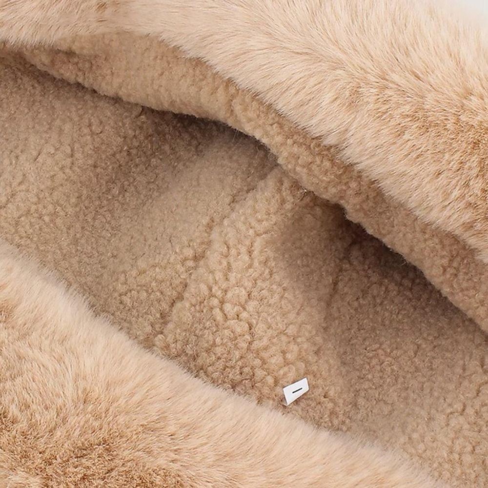 New Thick Material Winter Beanies Hat Windproof Fleece Lined Warm Cap Ear Protection Brimless Ski Hat Winter