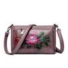 Damen Geprägte Blume Umhängetasche Vintage Florale Schulterhandtasche PU-Leder Tägliche Pendlertasche Lässige Mehrzweck-Geldbörse für Mama Arbeit Einkaufen