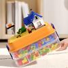 3 Layers Building Block Storage Box Organizer with Lid Transparent Figures Toy Storage Box Kids Assembly Parts Grids Storage Box