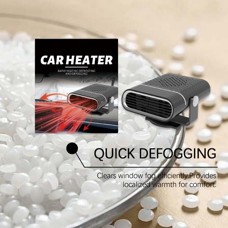Car Electric Heater Self Adhesive Demister Defroster Heating Fan Windshield Defogger Heating Dryer Interior Accessories