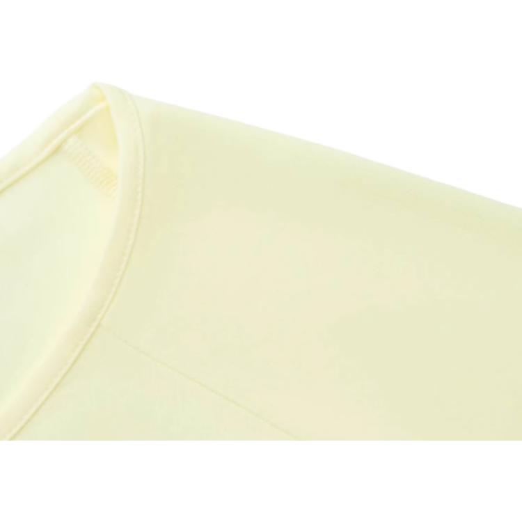 Li-Ning Simple Versatile Solid Color Sports Casual Short Sleeve T-Shirt Women Tops Yellow ATSV344-2