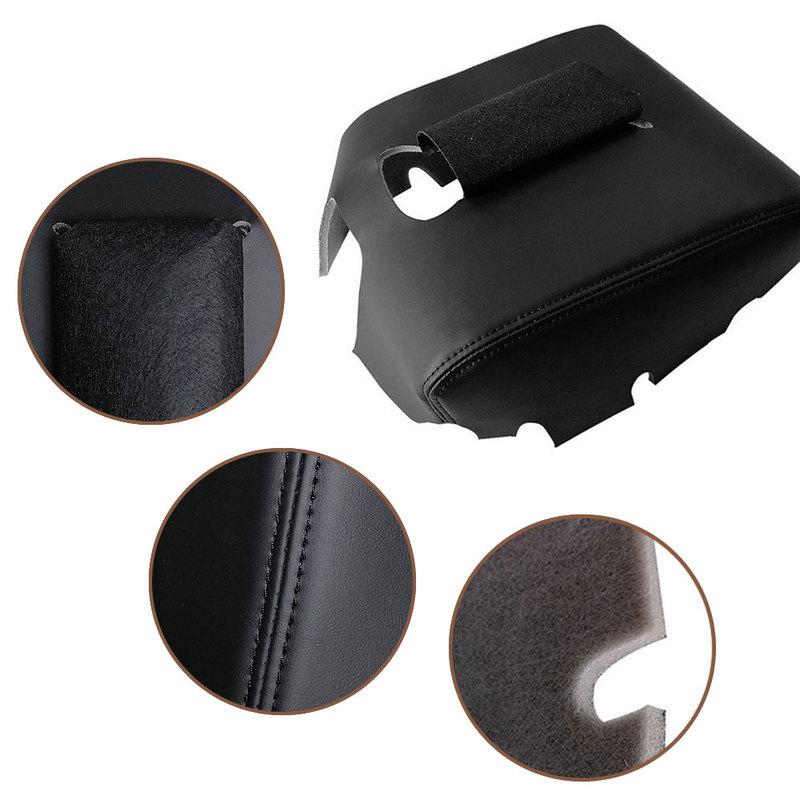 For Chevrolet Chevy Silverado GMC Sierra 2014 2015 2016 2017 2018 Microfiber Leather w/ Sponge Center Console Armrest Cover Trim