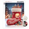 Weihnachts-Perlenmalerei Kunstmalerei-Set Handgemachtes DIY Heimdekoration Malerei.Weihnachtsstrumpf.Schneemann.Dorfszene.Geschenkboxen