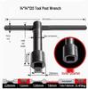 Vertical Lathe Chuck Wrench Key & Square Tool Holder - Extended Hardened (Sizes: 8, 10, 12, 13, 14, 17, 19)
