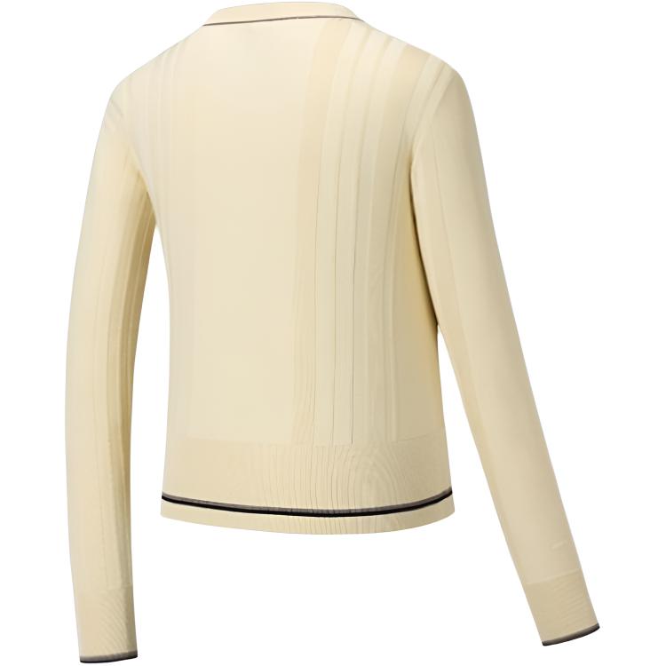 Anta Champion All-Weather Series Sports Casual Simple Comfortable Versatile Color-Block Striped Long Sleeve Knit Top Women Tops 162530707-1