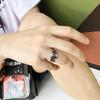 Retro Triple Cross Ring For Men Punk Gothic Rock Hiphop Adjustable Ring Handmade Unisex Zircon Bikers Accessories Lovers Gift