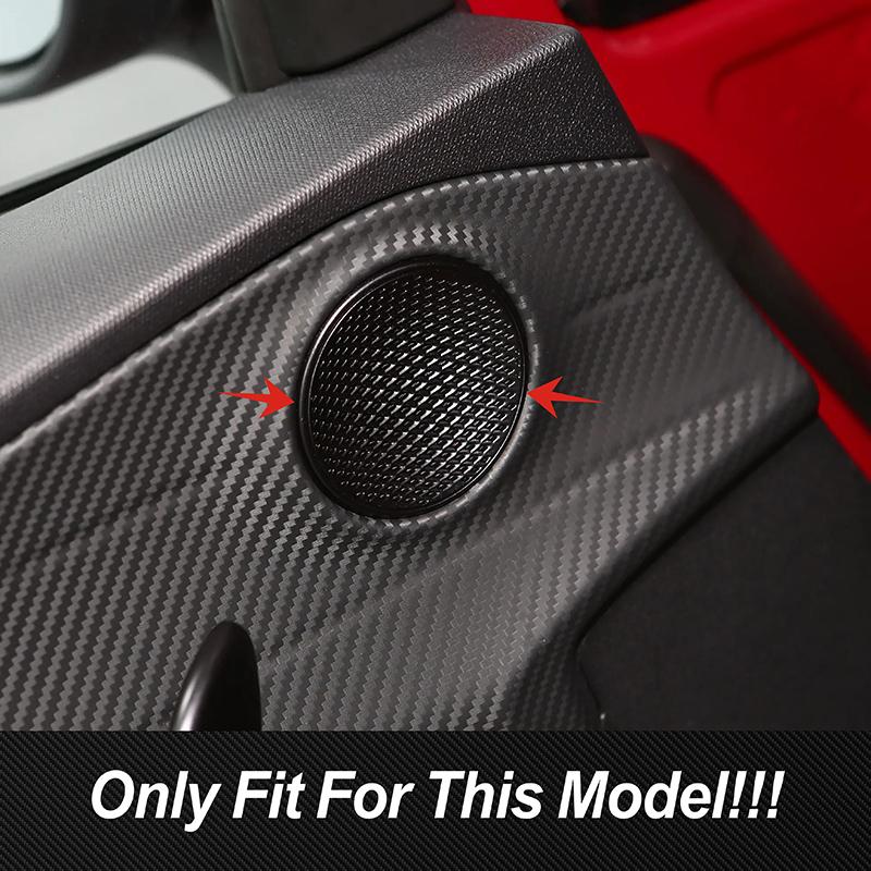 Car Styling Door Tweeter Rings Decoration Cover Trim For BYD Dolphin  Carbon Fiber Color Interior Accessories