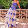 Women's Summer Casual Boho Long Sundress Spaghetti Strap Square Neck Sleeveless Flowy Maxi Dresses A Line Beach Dress for Women