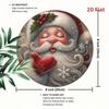1PC Flat Printed Santa Claus Wall Sticker, Christmas Peel & Stick Holiday Home Decor For Door Room Party