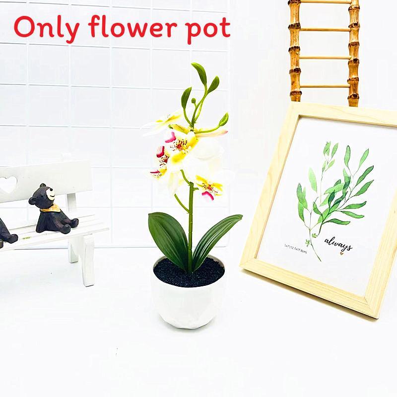 Simulated Phalaenopsis Potted Artificial Artificial Flower For Indoor Outdoor Decoration And Photography Use