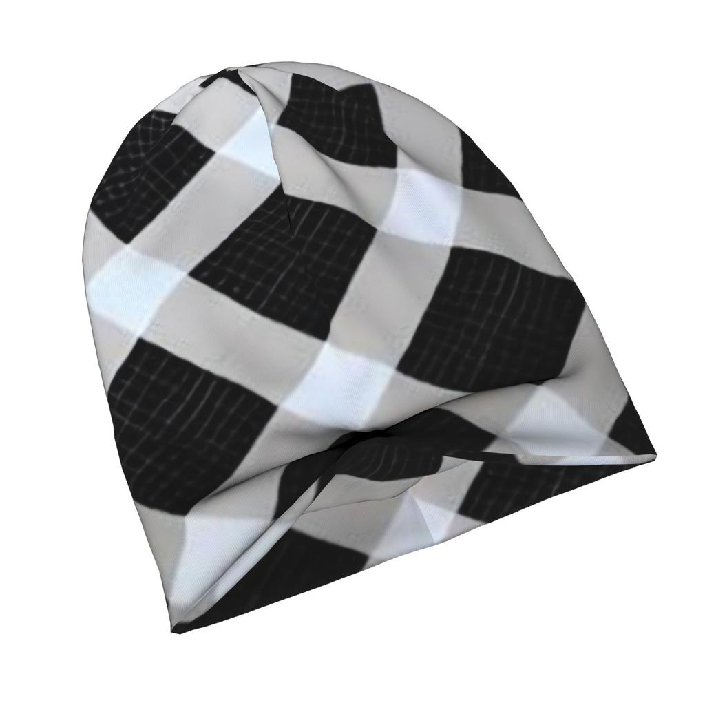 CLASSIC CHECKERBOARD Adult Fashion Beanie That Transitions Effortlessly from Morning Commutes to Evening Walks While Maintaining a Clean Urban Look