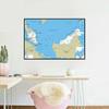 Mappa inglese Mappa Malesia Mappa stradale Pittura su tela Soggiorno Decorazione domestica Materiale scolastico per bambini
