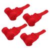 4 Pcs Horse Leg Wraps Soft Fleece Protective Horse Polo Leg Bandage Equestrian Supplies Red