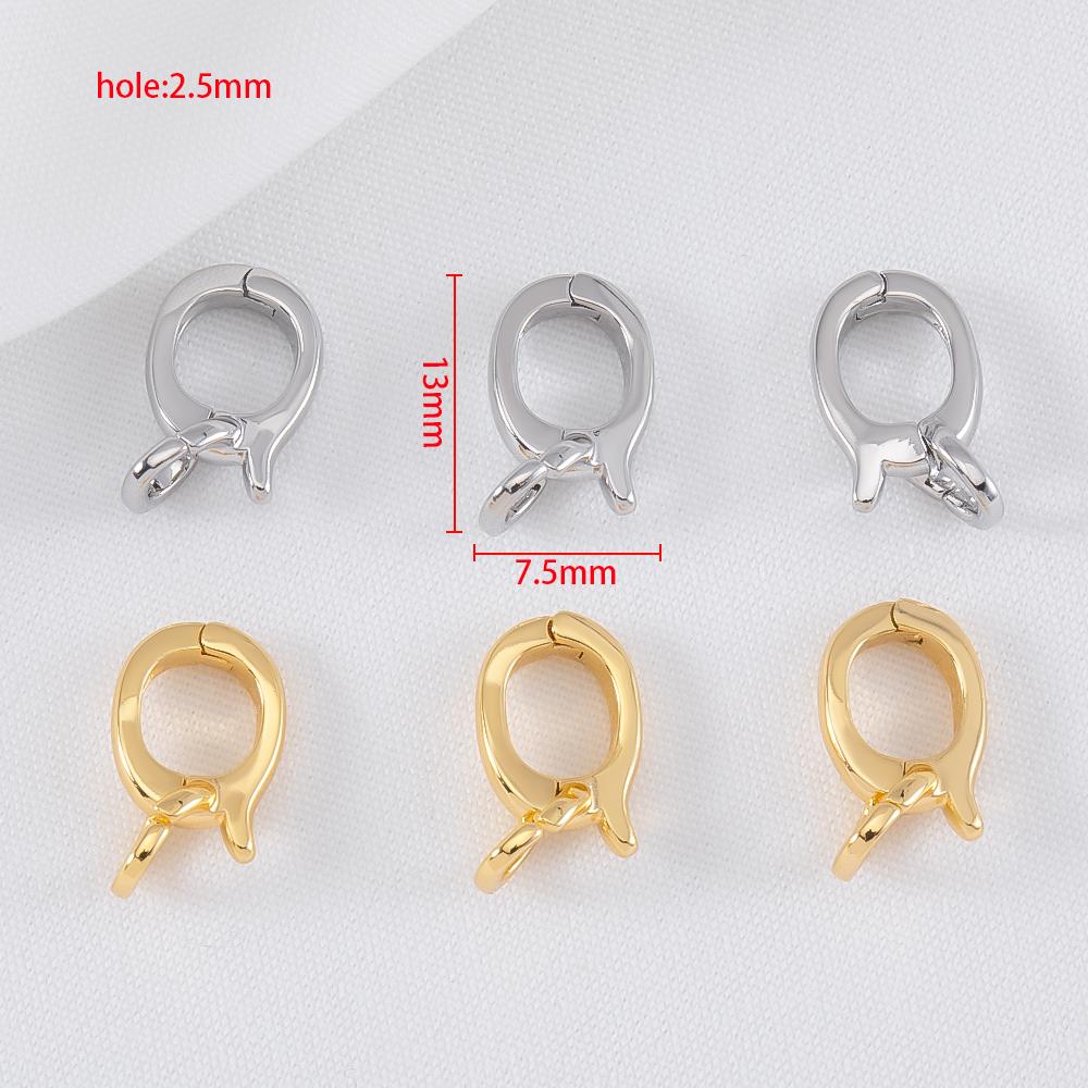 2pcs 18K Gold Plated Brass Enhancer Pendant Bail Connector Jewelry Making Bail Necklace Bracelet Component DIY Findings Supplies