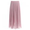 Shop Women Pleated Banding Long Skirt Purple Pic Wsk 11816