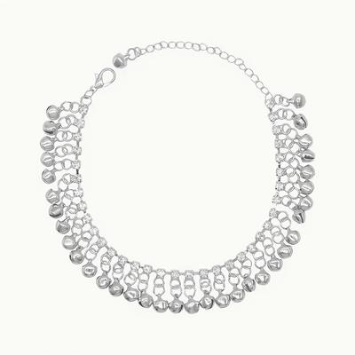 1 Stück Goldener/Silberner Kette Fußkettchen Boho Stil Vintage Stil Fußkette Glocken Quaste Anhänger Knöchelarmband Handgefertigt