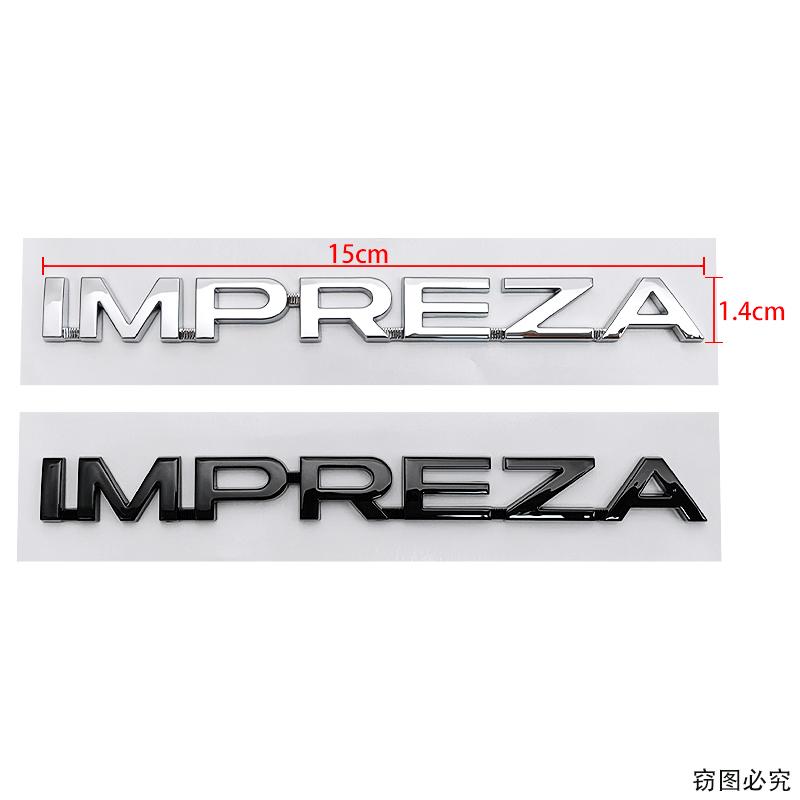 For Subaru IMPREZA Logo Letter Stickers Badge Decal ABS Car Rear Trunk Tail Emblem Decoration Auto Retrofit Accessories liu7