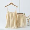 Women's Summer Floral Suspender Shorts Pajamas  Cotton Vest Shorts Home Wear