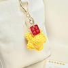 Handmade Crochet Fruit Keychain: Persimmon & Apple Pendant Souvenir Gift