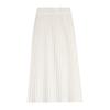 Knitted Pleated Skirt for Women Mid Length High Waisted and Slimming A-line Skirt