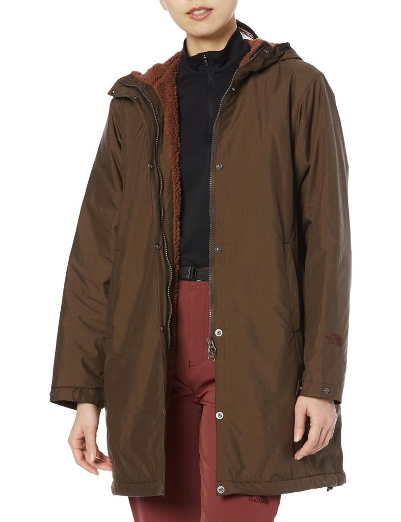 The North Face Compact Nomad Padded Slate Size L Women's Coat, Fleece, Windproof, Water-Repellent, Lightweight, Camping, Brown/Cappuccino,