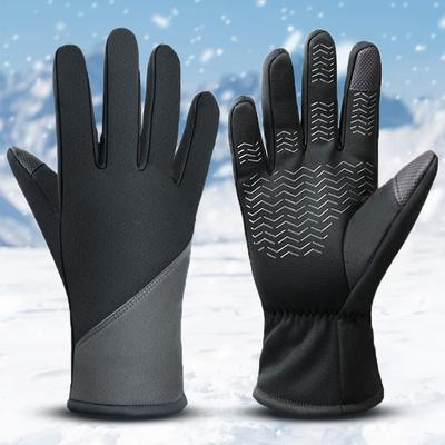 Touch Screen Warm Gloves Cycling Autumn and Winter Women Plus Velvet Thickened Gloves Outdoor Mountaineering Skiing Cycling Gloves Men