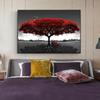 Abstract Red Tree Oil Paintings Print On Canvas Art Prints Posters And Prints Landscape Wall Art Pictures Home Wall Decoration