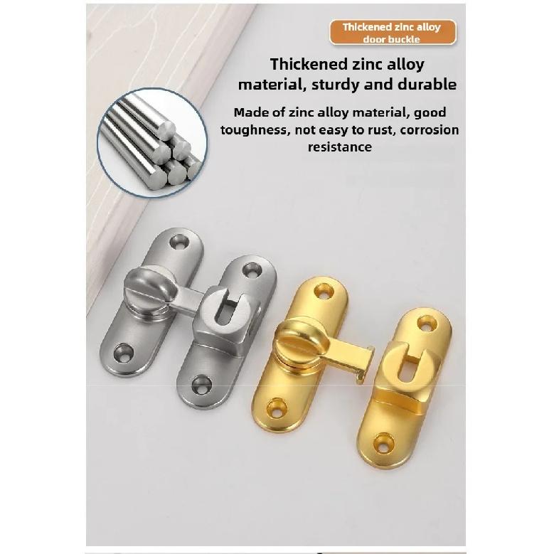 Zinc Alloy Hook Latch Window Drawers Cabinet Locks 90/180 Degree Barn Door Latch Bolt Hooks Sliding Gate Buckles Hardware