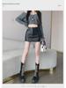 Black A-Line High Waist PU Leather Shorts Skirt for Women - Autumn/Winter 2023 Collection.