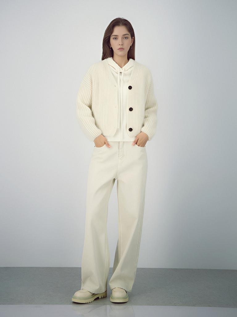 ACUD Hoodie Wool Knit _Ivory