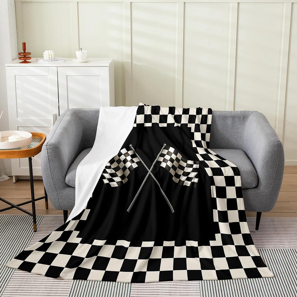 Contemporary Swirl Ring Line Art Pattern Comfortable Fleece Blanket Fit Living Room Bed Office All-match Simple Household Decor
