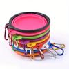 Dog Folding Bowl Portable Dog Travel Bowl Dog Food Water Bowl for Outdoor Walking Silicone Dog Food Water Bowl with Bowl Lip