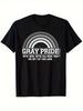 Gray Pride T-shirt We're Here Old Tred Coffee Lawn T-shirt