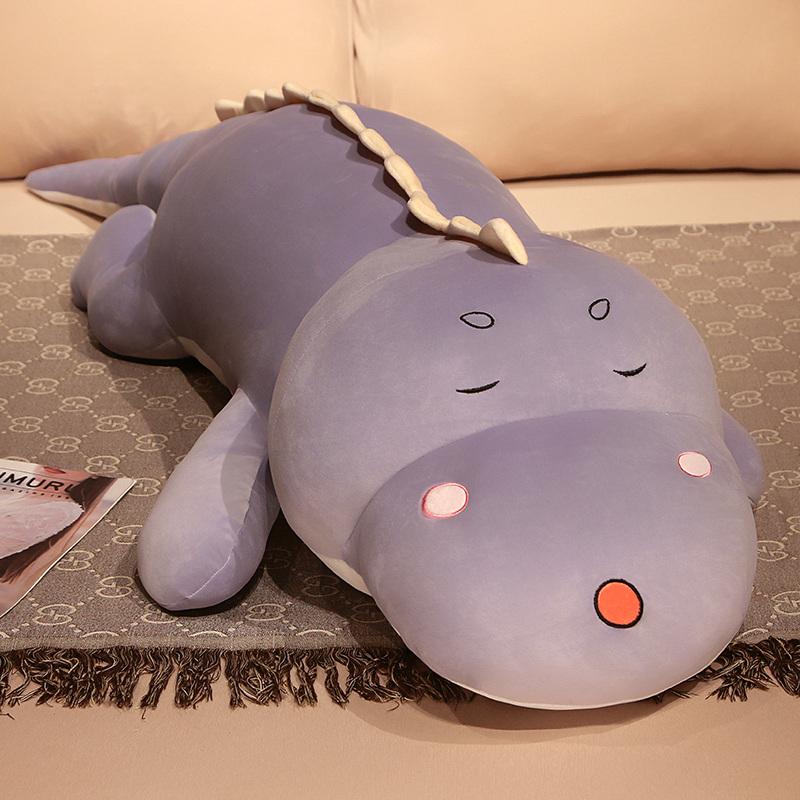 150cm Reusachtig Lang Knuffelbaar Dinosaurus Kussen Dinosaurus Knuffel Speelgoed Zacht Cartoon Dier Gevuld Poppen Kussen Kind Meisje Verjaardagscadeau 80cm