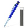 2pcs/Set 2.8mm Carpenter Mechanical Pencil Set with Built-In Sharpener for Woodworking Construction Long-Head Stationery Pencil