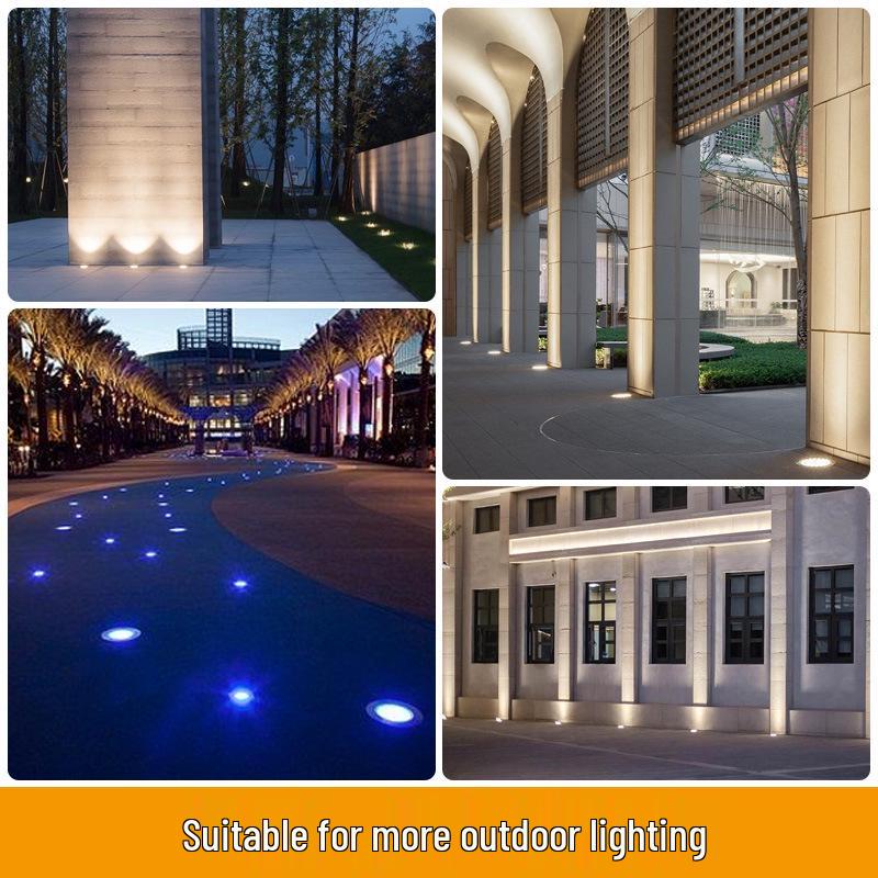 Ultra-Thin Waterproof LED In-Ground Courtyard Spotlight for Garden Decoration