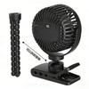 Detachable Dual-use Octopus Clip-on Fan: Multi-functional, Portable, Silent for Desktop & Stroller