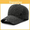 Baseball Pattern Lattice Cap Ear Protecting Peaked Caps Fashion Gift Headwear