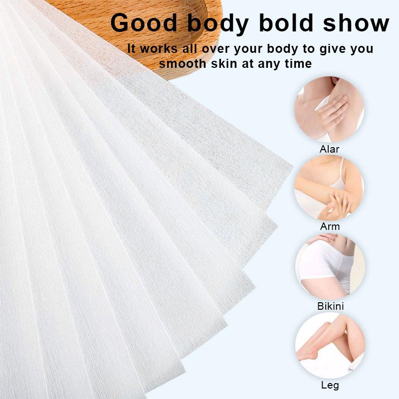100 Pcs Hair Removal Wax Paper For Women & Men Nonwoven Wax Strip Paper Roll High Quality Body Leg Arm Lip Hair Removal Epilator